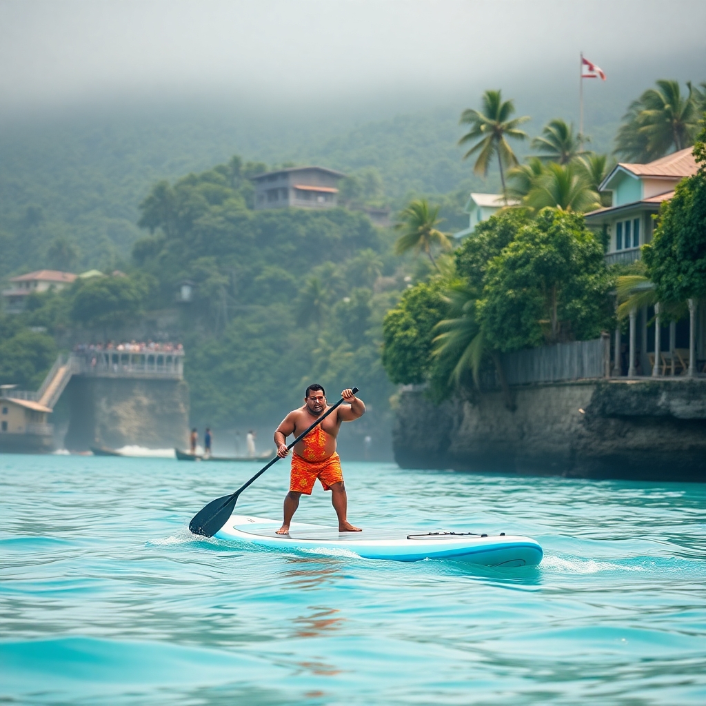Paddleboarding in Jamaica